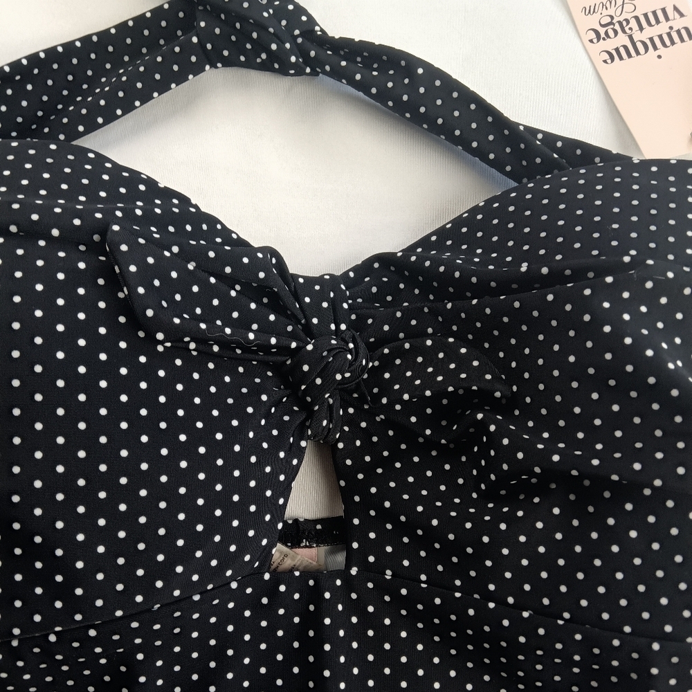 NWT Unique Vintage XL 50'S GARBO Swimsuit  Slimming Flattering Flirty Fab 50's - Picture 8 of 16